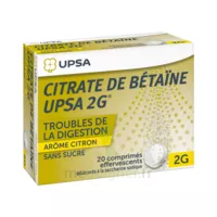 Citrate De Betaïne Upsa 2 G Comprimés Effervescents Sans Sucre Citron 2t/10 à OULLINS
